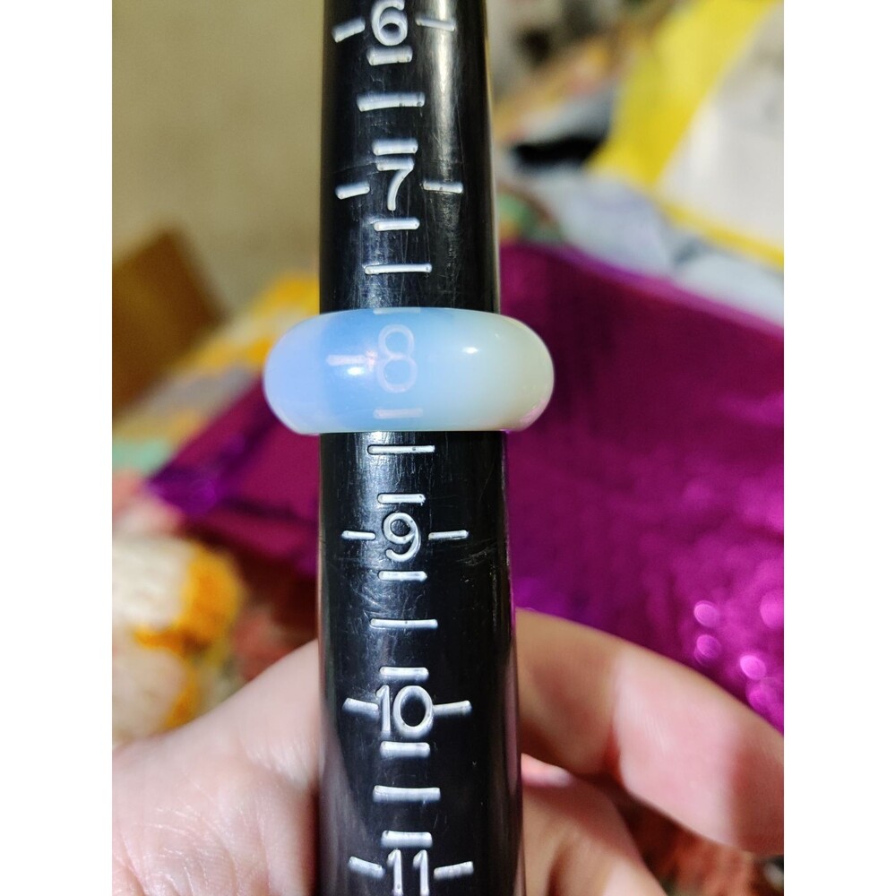 White Agate Ring - 8